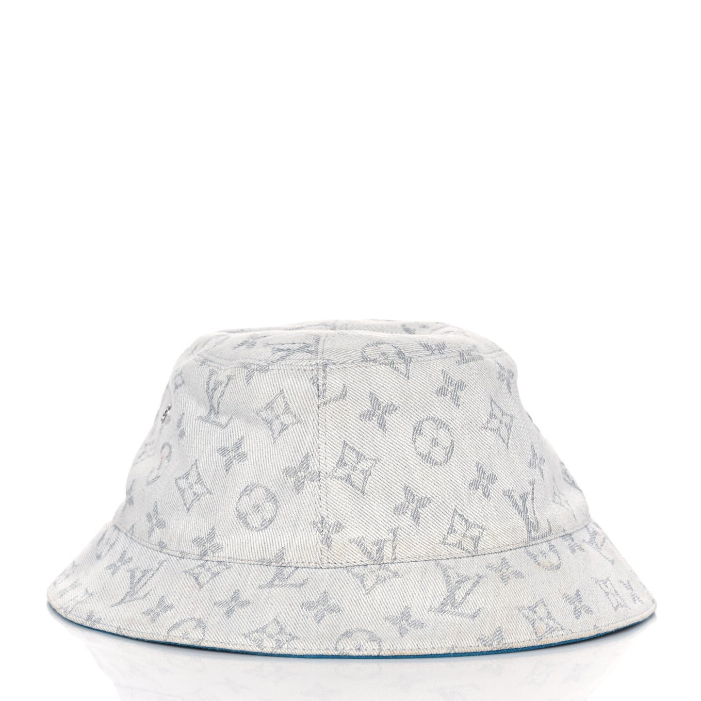 Monogram Denim Transformable Bob Bucket Hat 60 White Blue