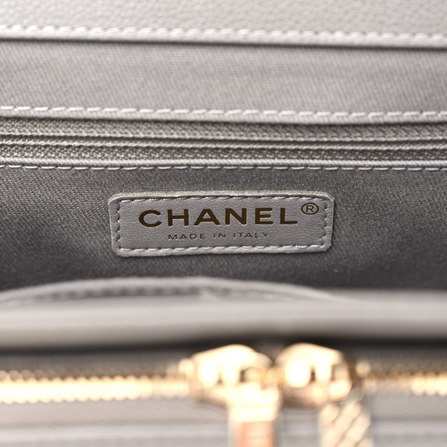 Chanel Caviar Quilted Medium Business Affinity Flap Grey 6 of 10