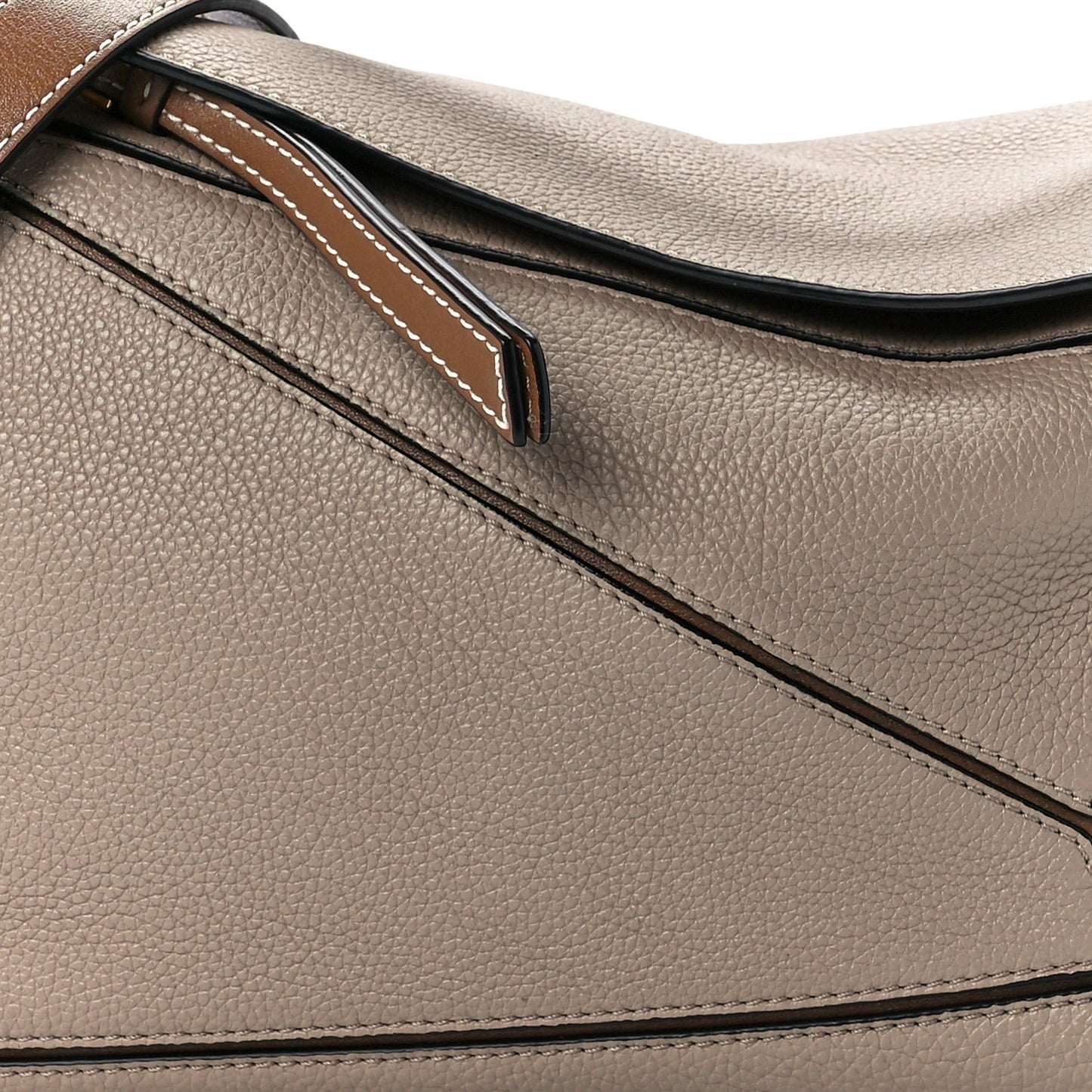 Grained Calfskin Small Puzzle Bag Sand Mink