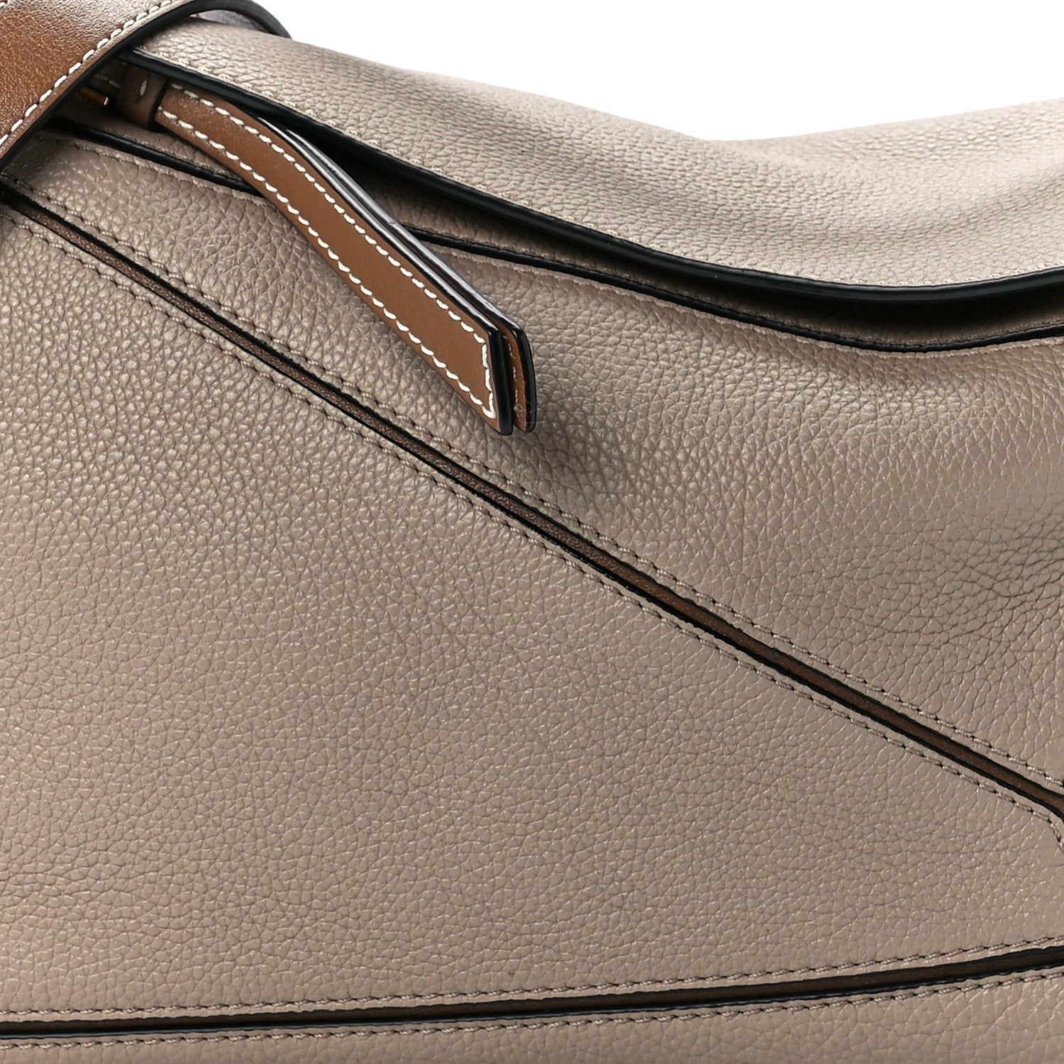 Loewe Grained Calfskin Small Puzzle Bag Sand Mink 8 of 11