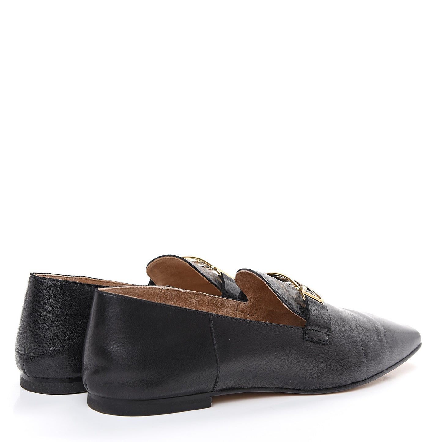 Supple Goatskin Womens Time Loafers 37 Black