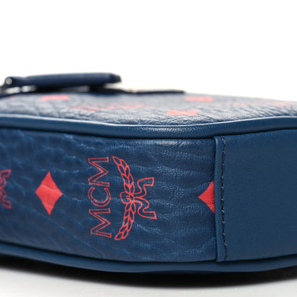 MCM Visetos X-Mini Crossbody Bag Deep Blue Sea 8 of 9