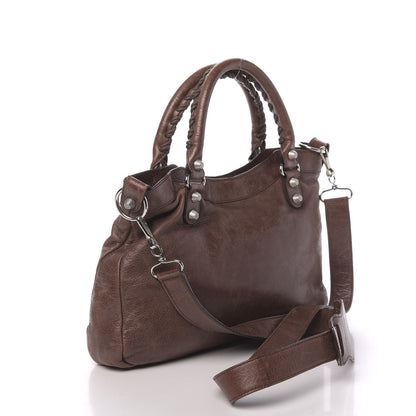 Balenciaga Agneau Giant 12 Silver Hardware Town Castagna 4 of 18