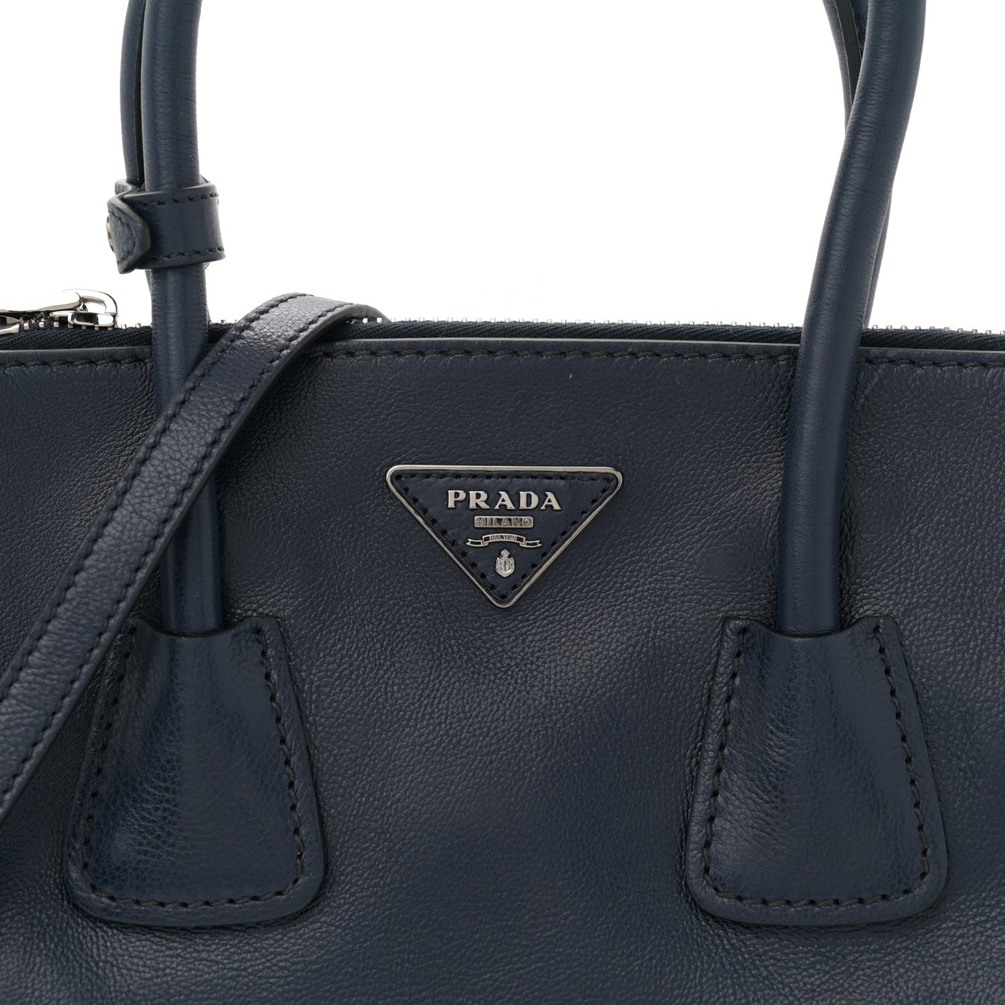 Glace Calf Scamosciato Twin Pocket Tote Baltico