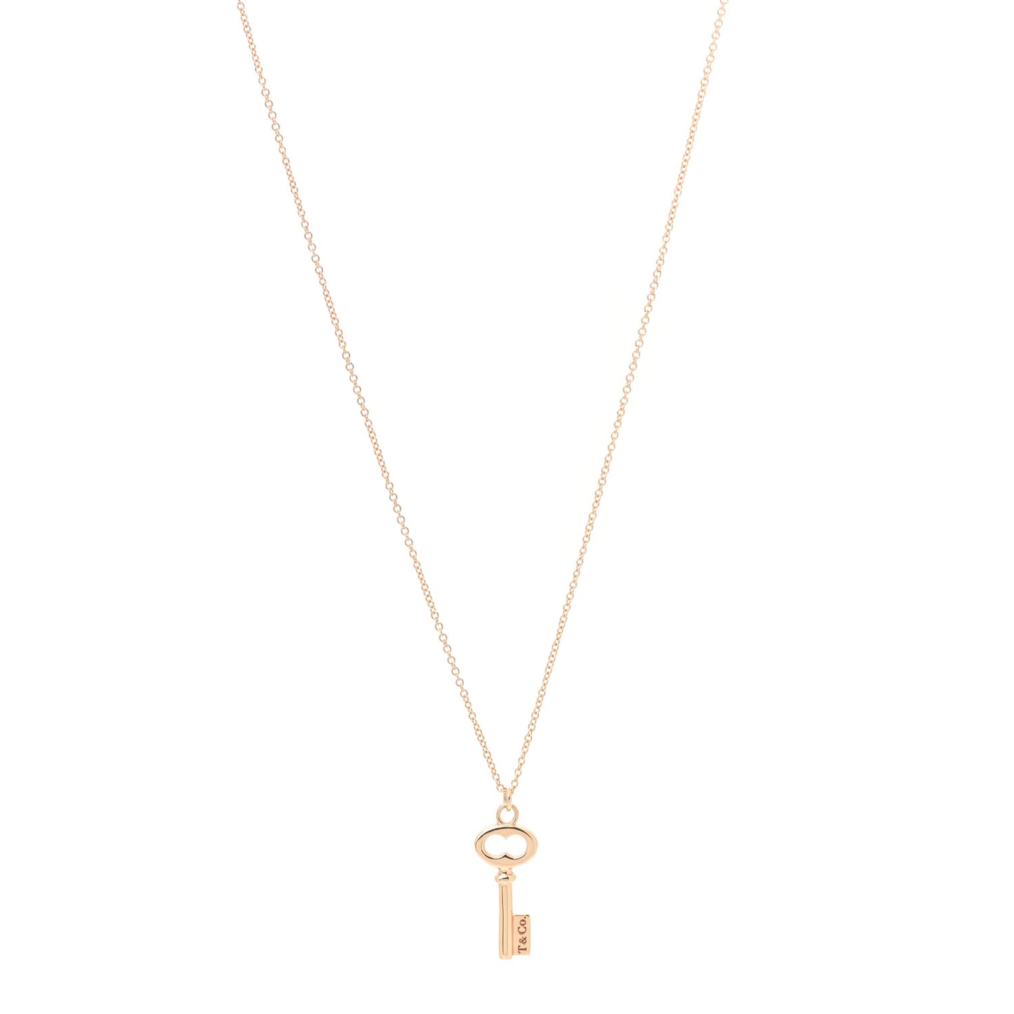 18K Rose Gold Mini Key Pendant Necklace