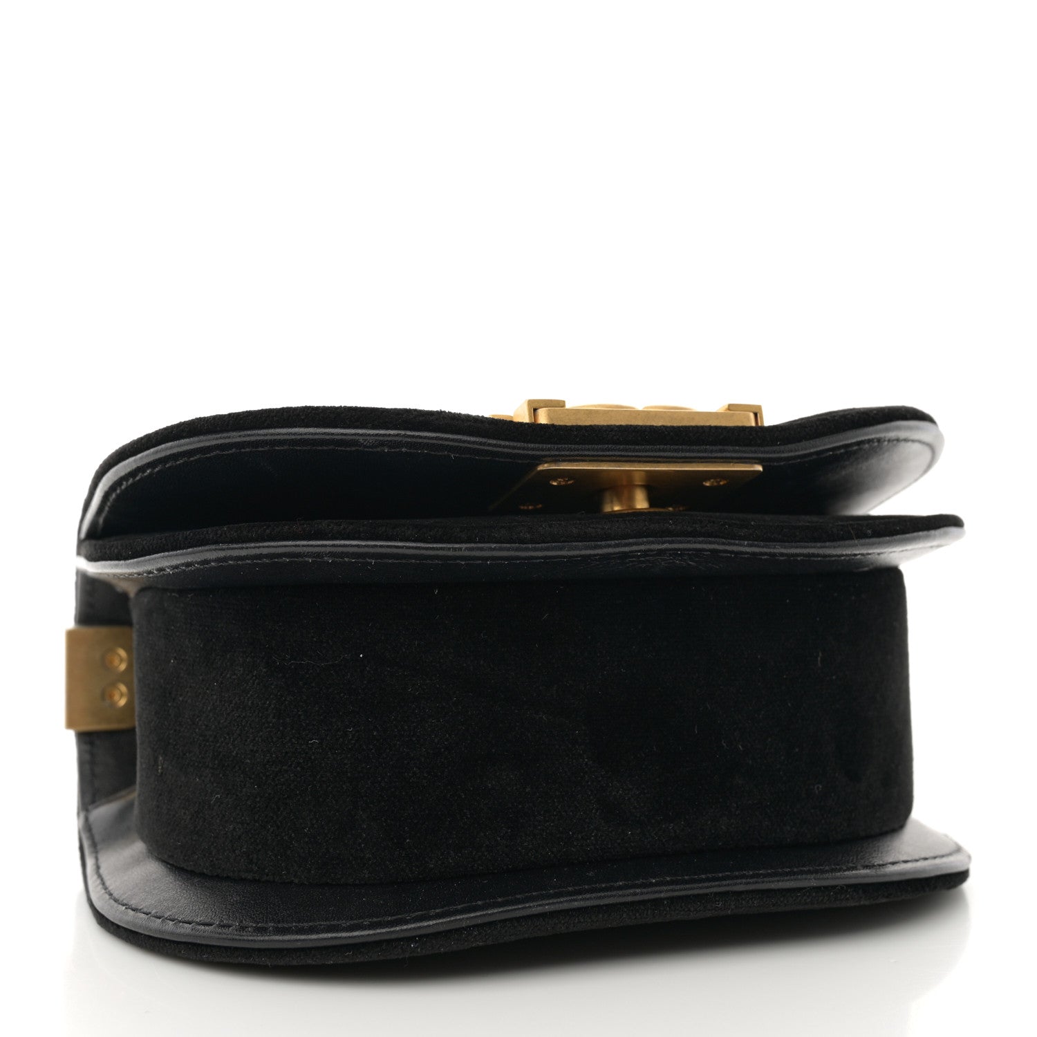 Chanel Velvet Quilted Small Boy Messenger Bag Black 4 of 10