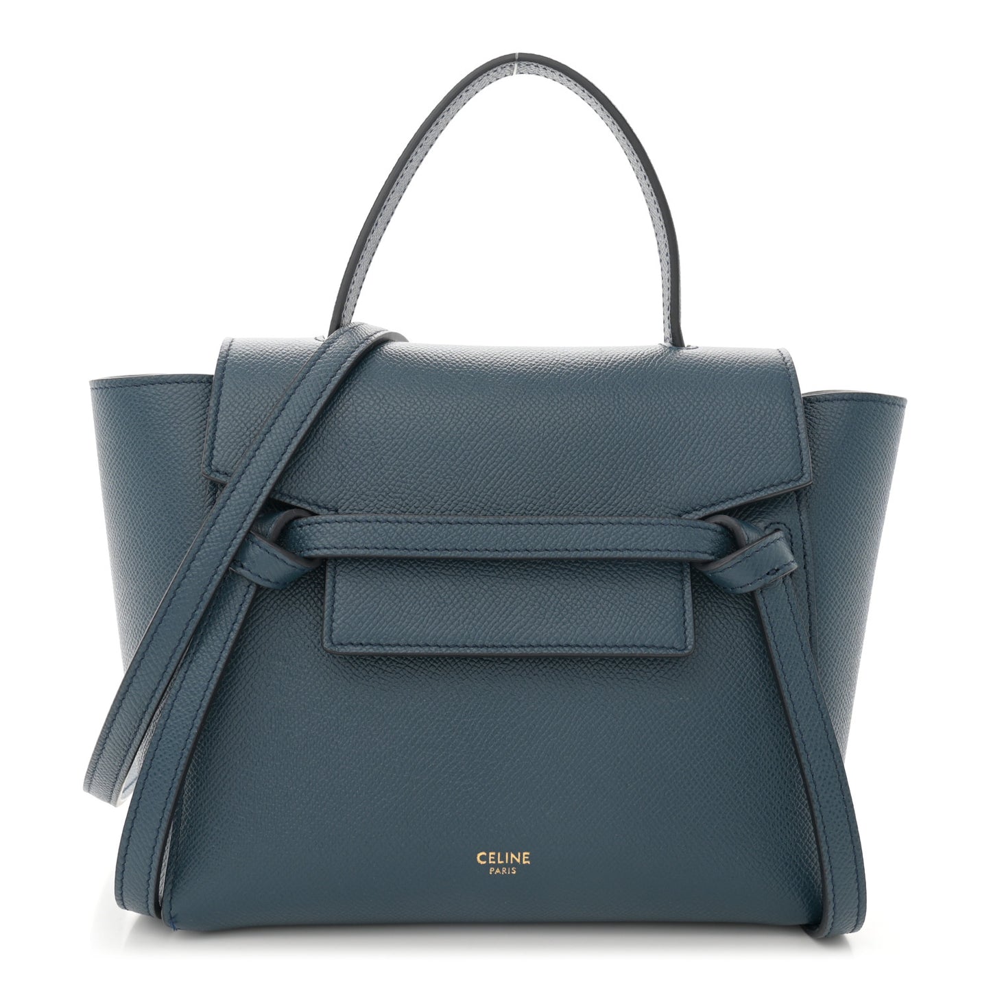 Baby Grained Calfskin Nano Belt Bag Abyss Blue