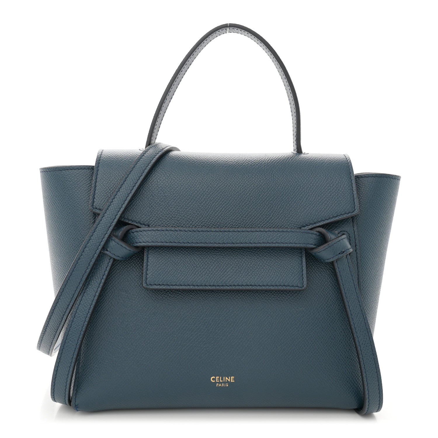 Celine Baby Grained Calfskin Nano Belt Bag Abyss Blue 1 of 11