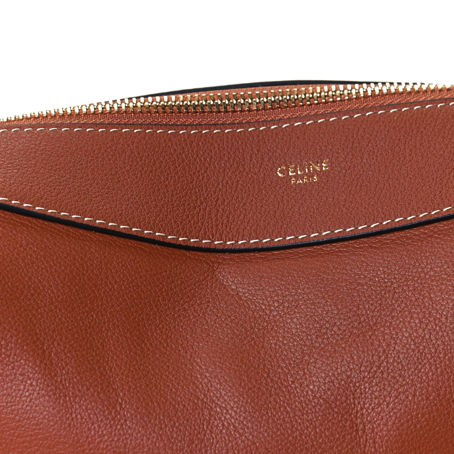 Celine Supple Calfskin Medium Romy Shoulder Bag Tan 12 of 13