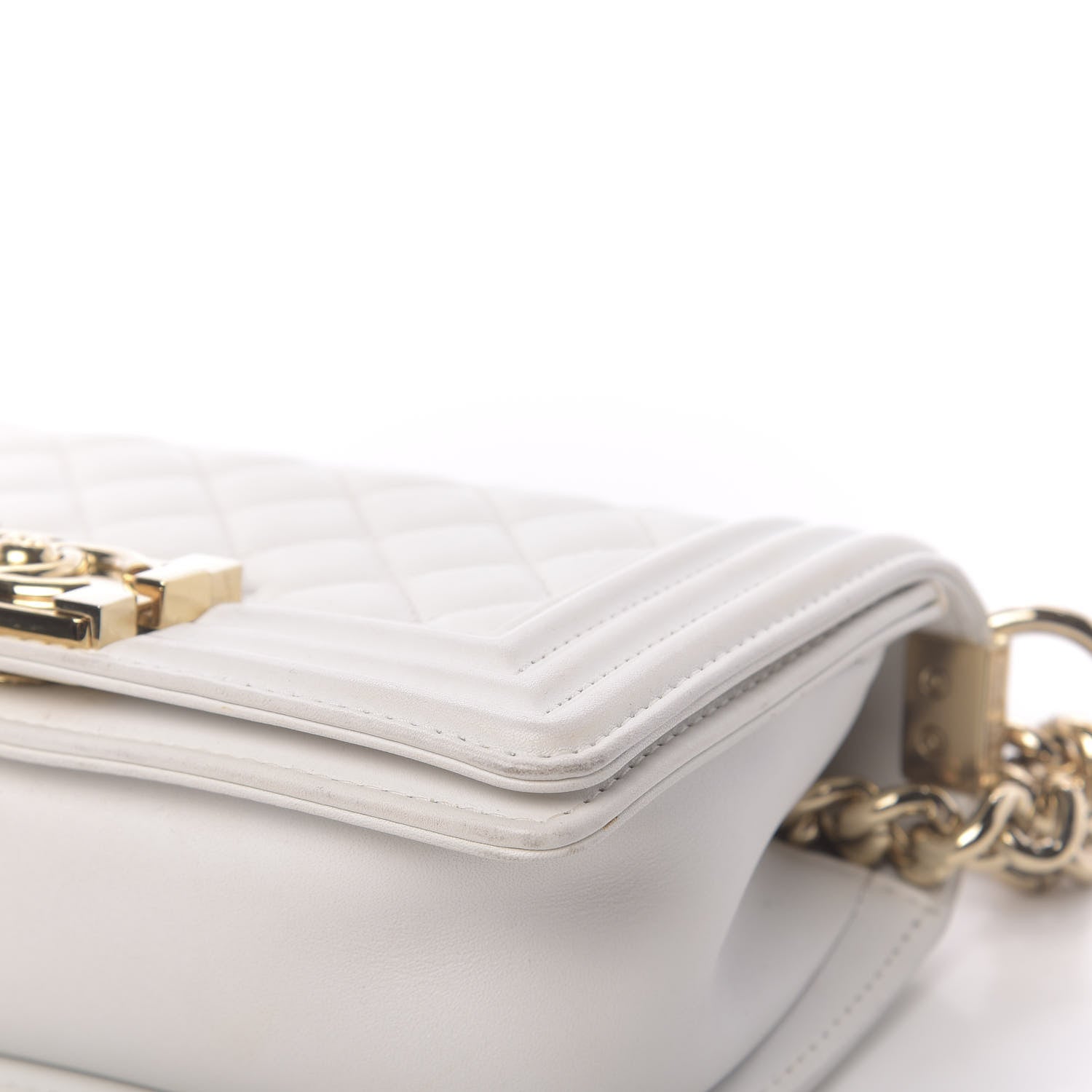 Chanel Calfskin Quilted Small Boy Flap White 9 of 16