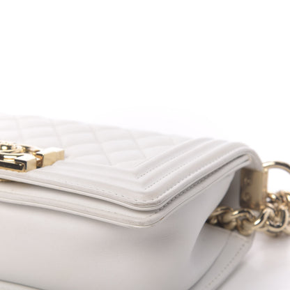 Chanel Calfskin Quilted Small Boy Flap White 9 of 16