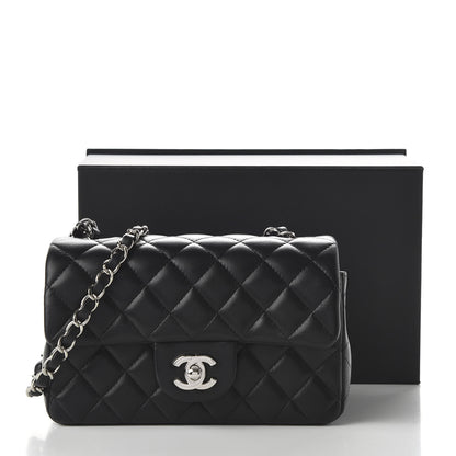 Chanel Lambskin Quilted Mini Rectangular Flap Black 11 of 11