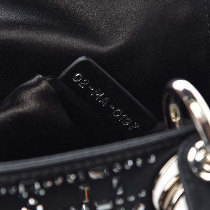 Christian Dior Satin Crystal Cannage Mini Lady Dior Black 7 of 10