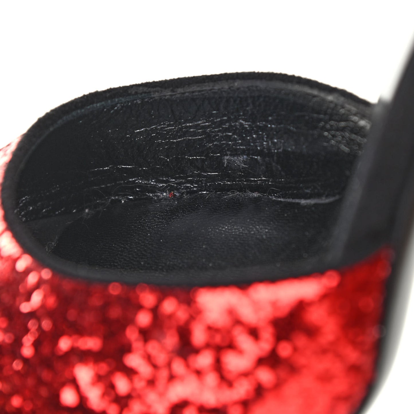 Glitter Suede Galactica Super Kid Platform Sandals 36 Red