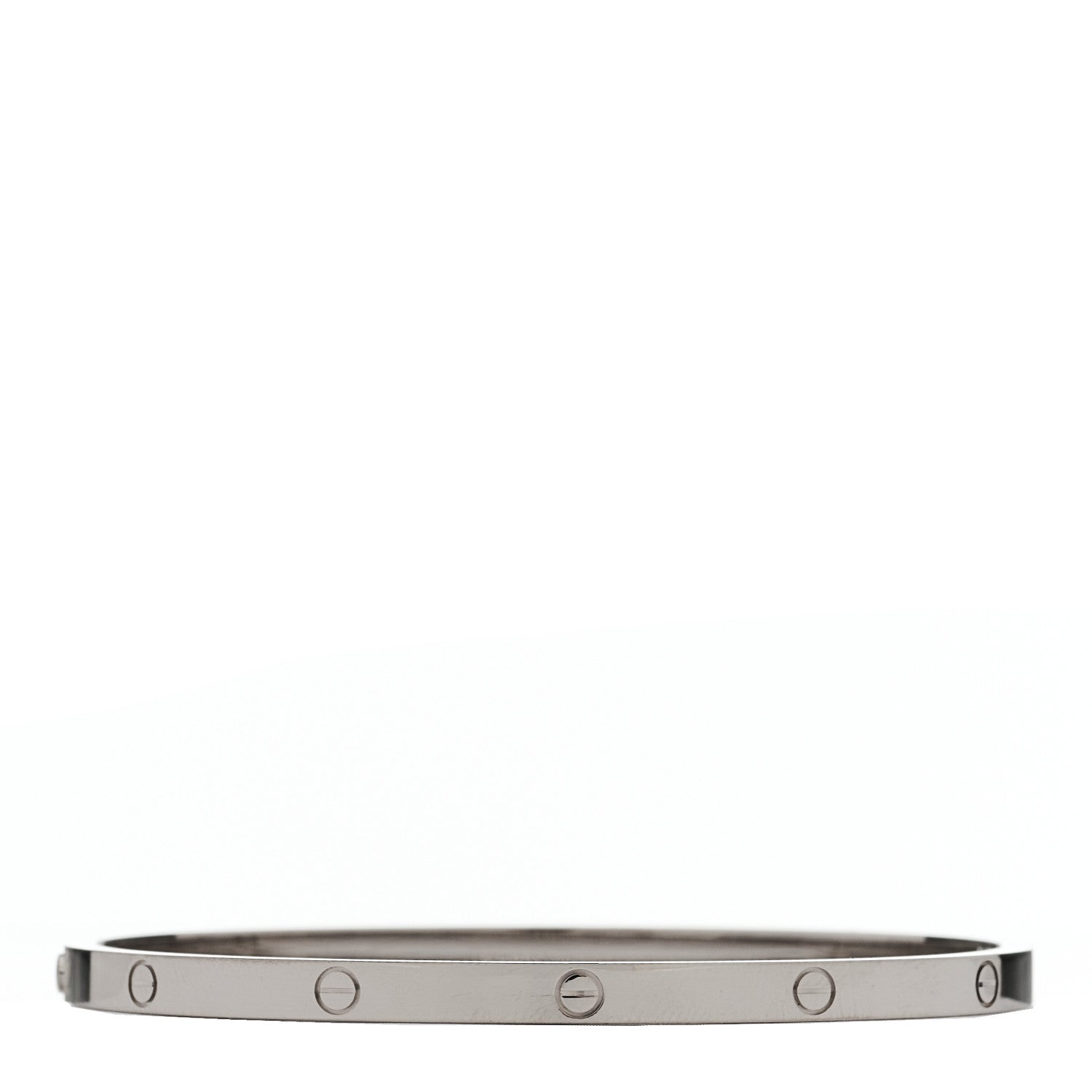 Cartier 18K White Gold Small LOVE Bracelet 17 2 of 9