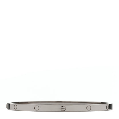 Cartier 18K White Gold Small LOVE Bracelet 17 2 of 9