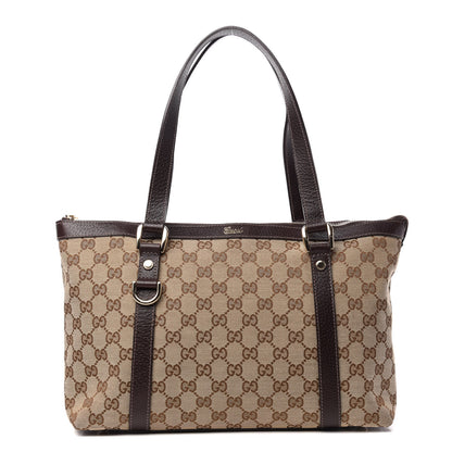 Gucci Monogram Medium Abbey Tote Dark Brown 1 of 11
