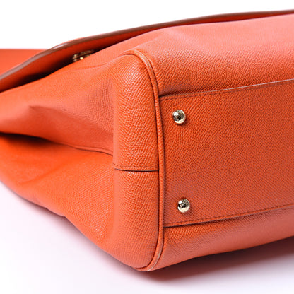 Dolce & Gabbana Dauphine Large Miss Sicily Satchel Orange 7 of 8
