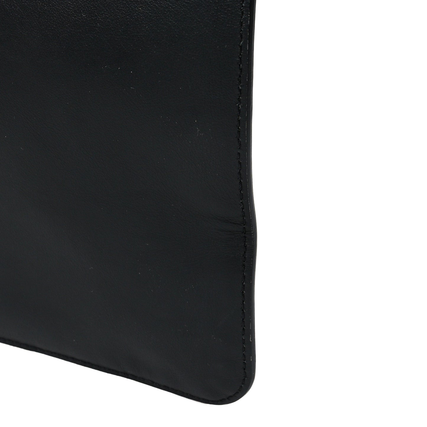 Vitello Grace Light Logo Fendi Pack Flat Shopping Tote Black