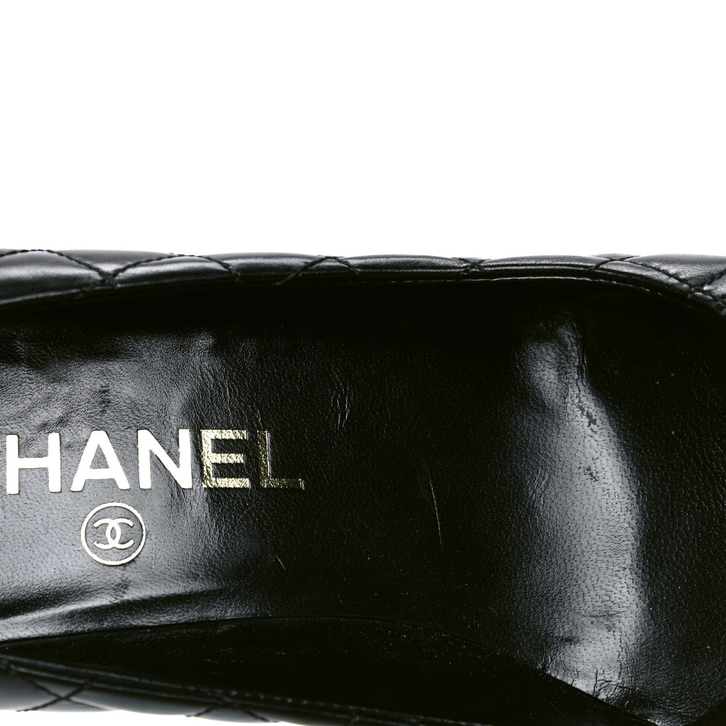 Lambskin Quilted Cap Toe Pumps 37 Black
