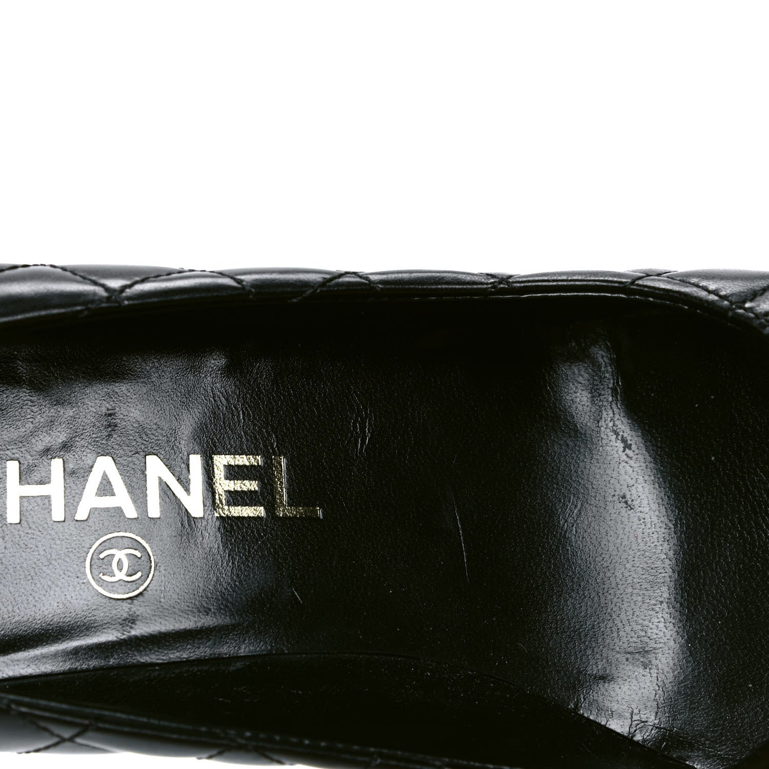 Chanel Lambskin Quilted Cap Toe Pumps 37 Black 6 of 6
