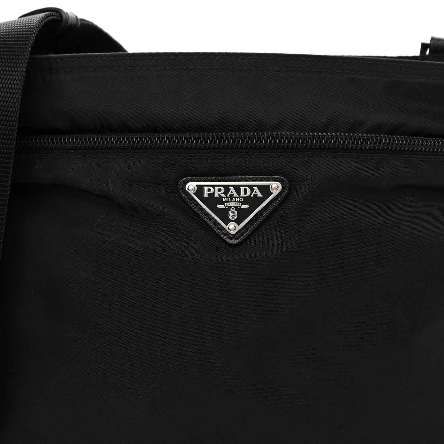 Nylon Vela Flat Messenger Bag Black