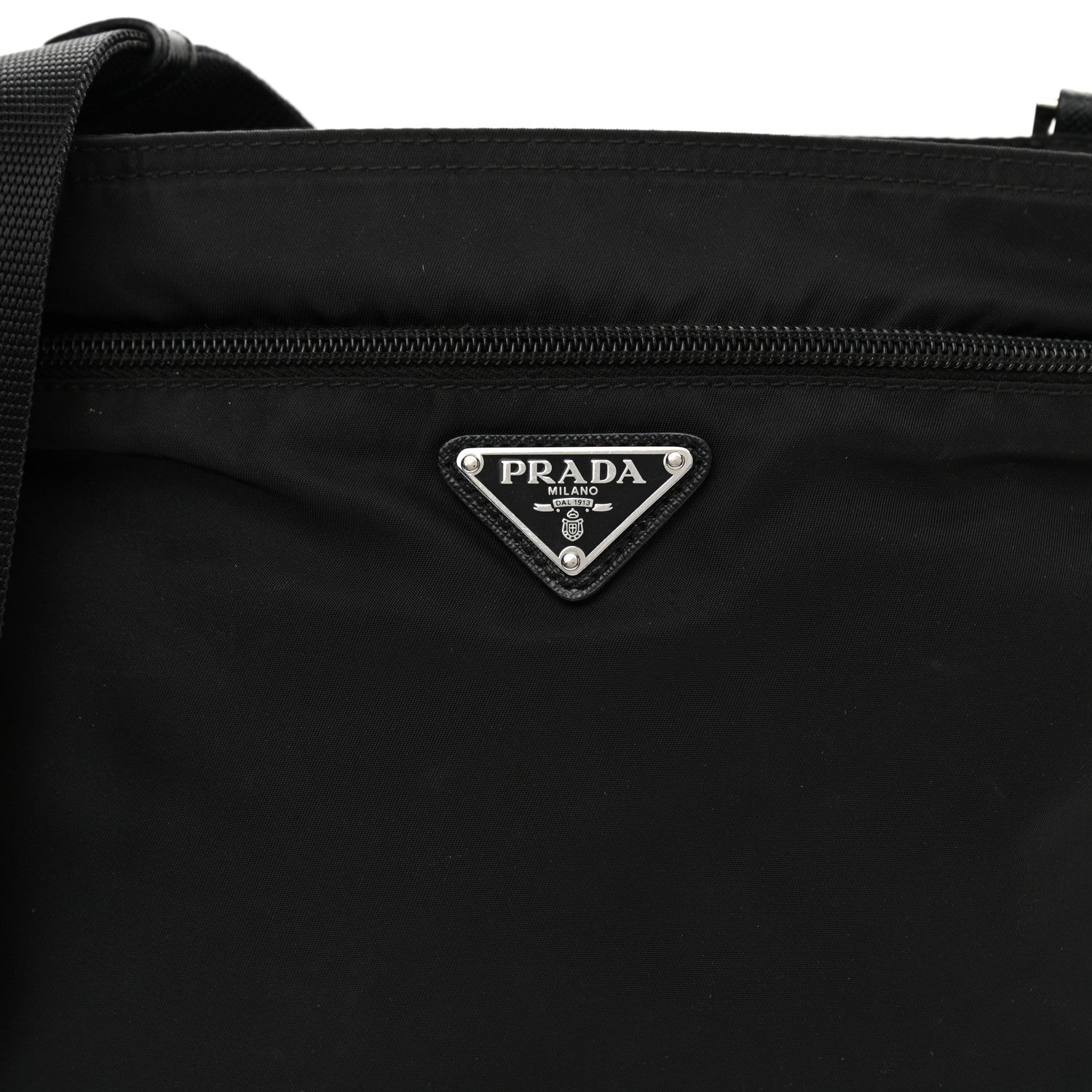 Prada Nylon Vela Flat Messenger Bag Black 8 of 10