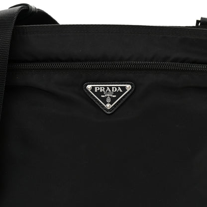 Prada Nylon Vela Flat Messenger Bag Black 8 of 10