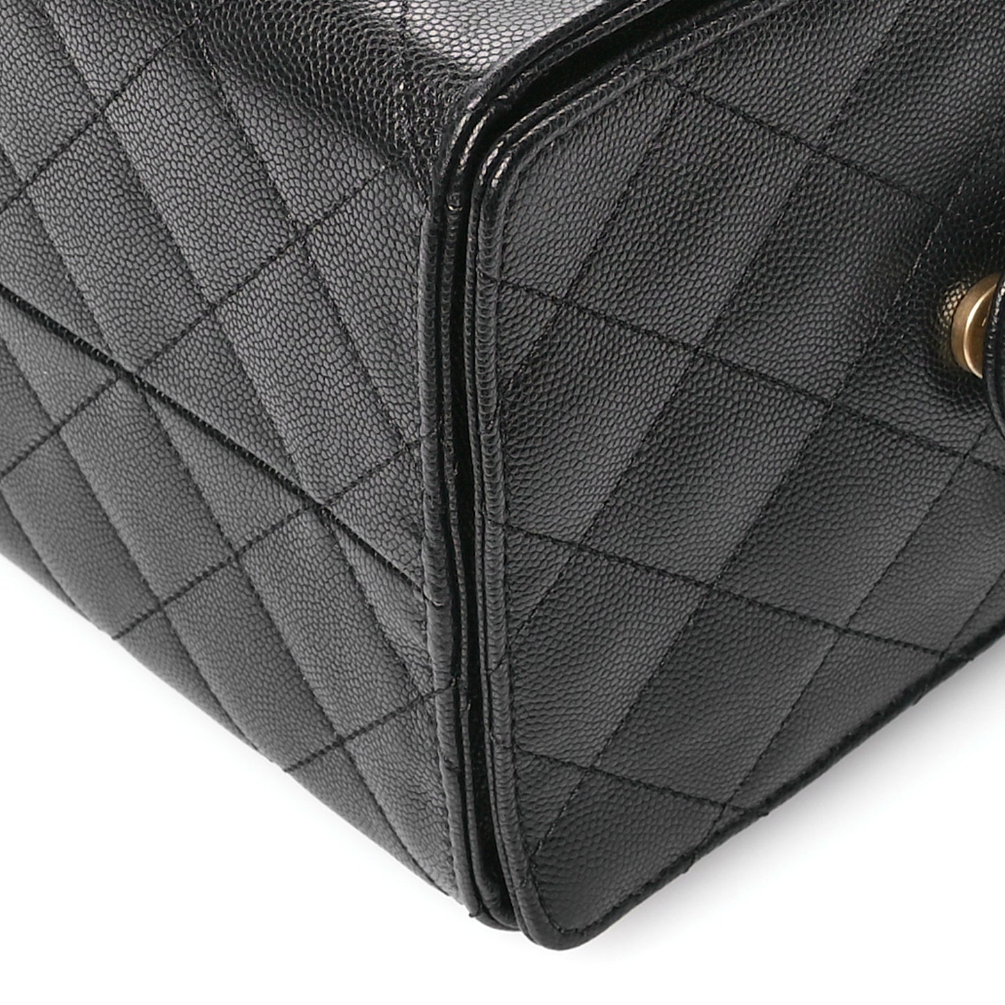 Caviar Quilted Medium Chanel 25 Handbag Black