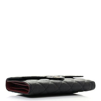Chanel Caviar Quilted Large Flap Wallet Black 4 of 8