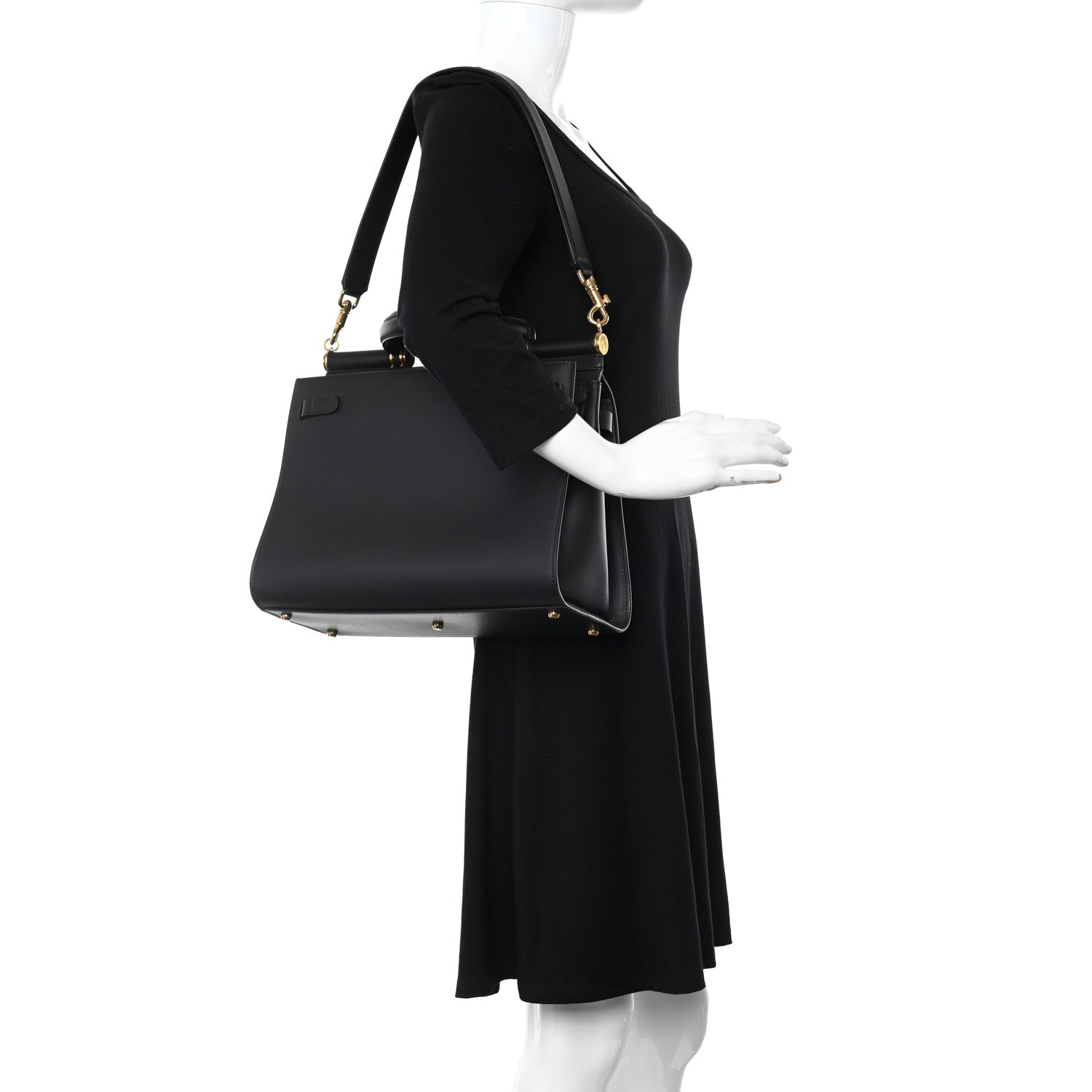 Dolce & Gabbana Vitello Morbido Large Sicily 58 Bag Black 2 of 11