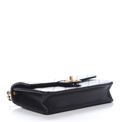 Chanel Goatskin Quilted Acrylic Beads Small Flap Black 4 of 10