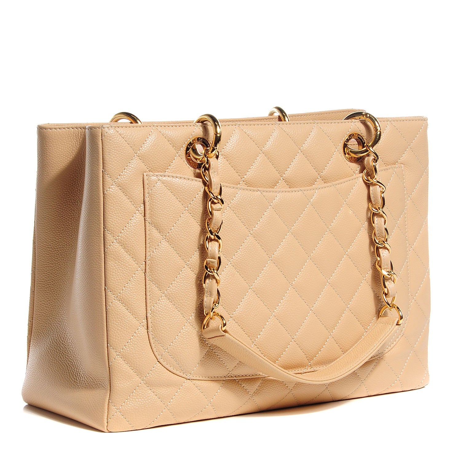 Chanel Caviar Quilted Grand Shopping Tote GST Beige Clair 3 of 6
