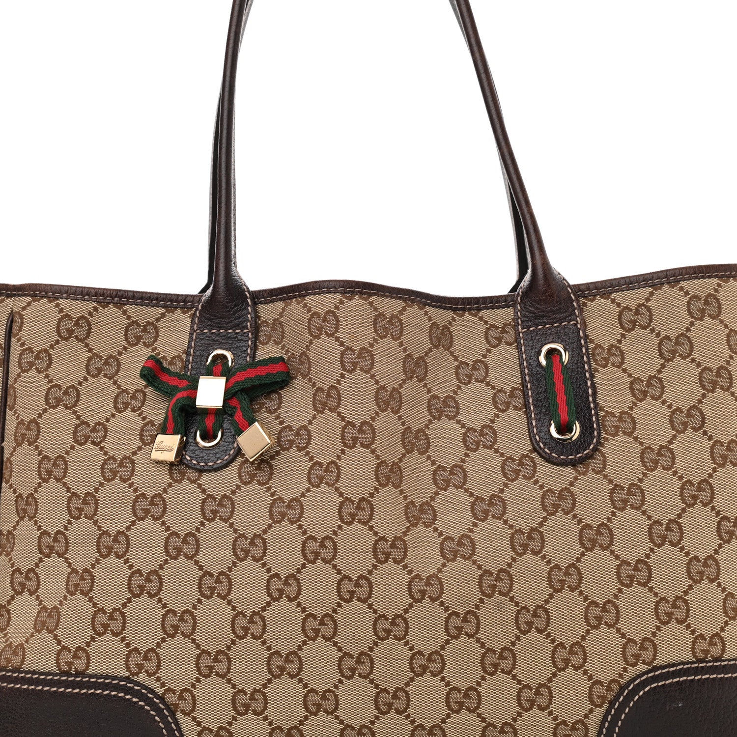 Gucci Monogram Medium Princy Tote Dark Brown 8 of 15