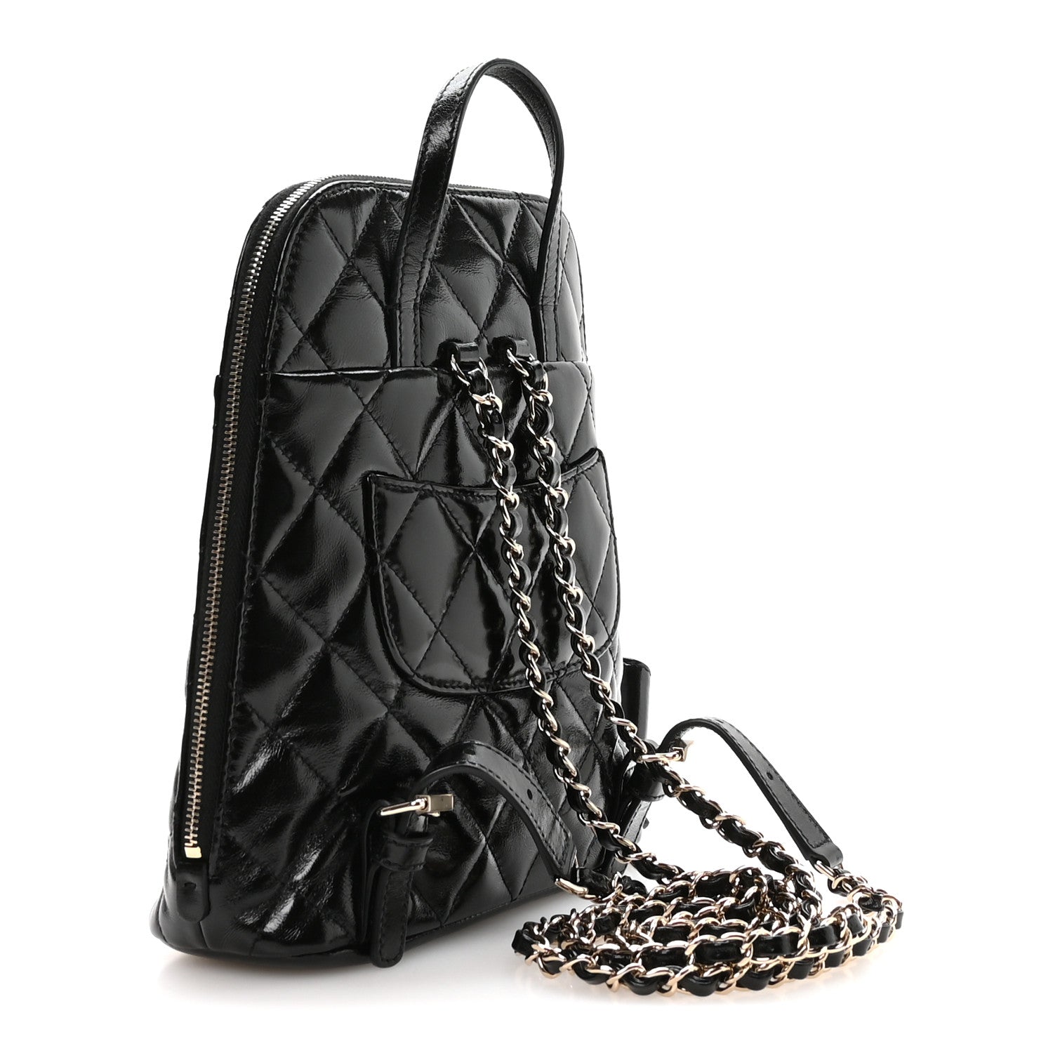 Chanel Shiny Calfskin My Pocket Backpack Black 2 of 9