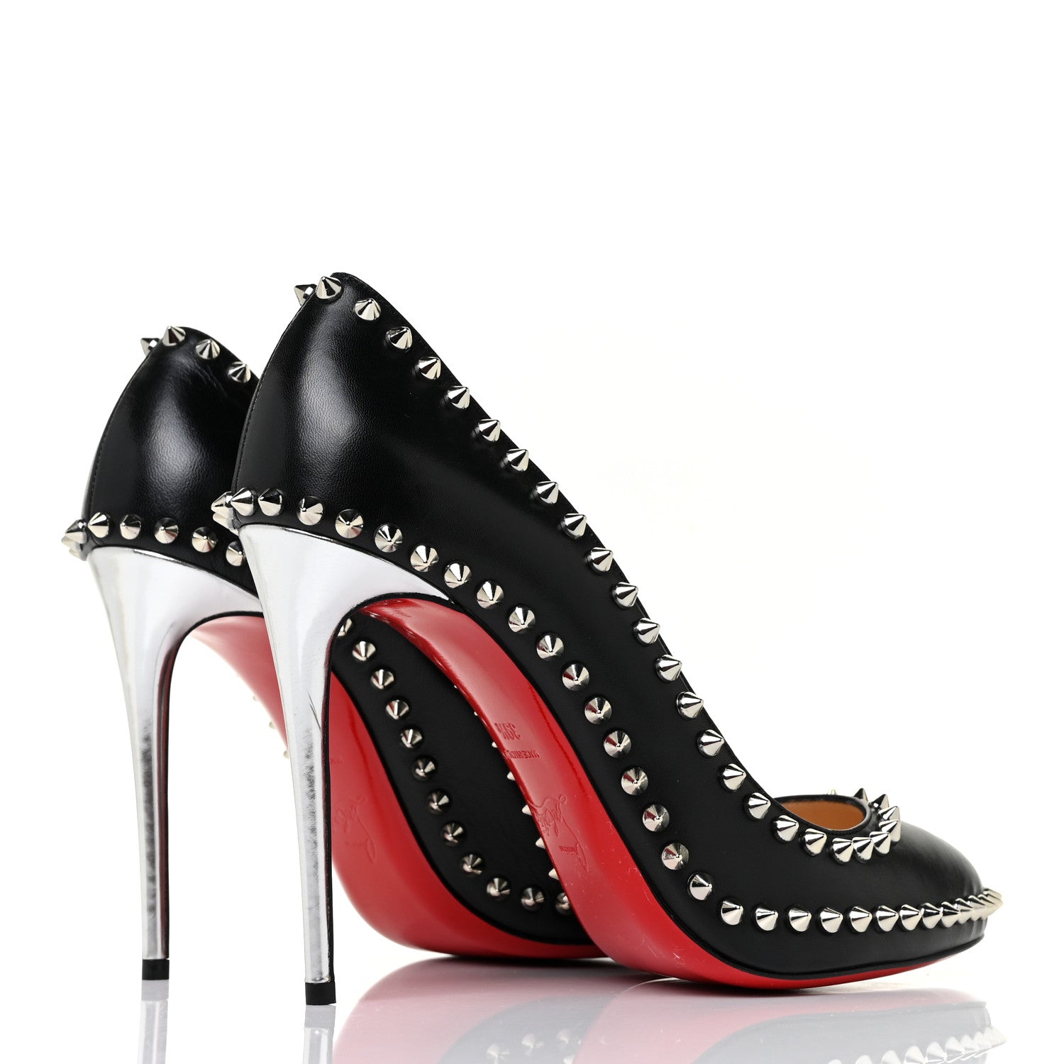 Christian Louboutin Kid Specchio Dorispiky 100 Pumps 39.5 Black 4 of 8