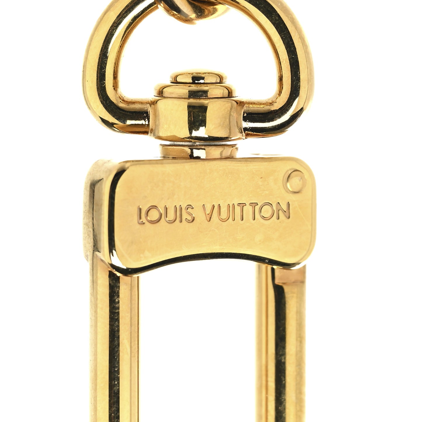 Metal Resin Game On Dice and Heart Charm Key Holder Gold