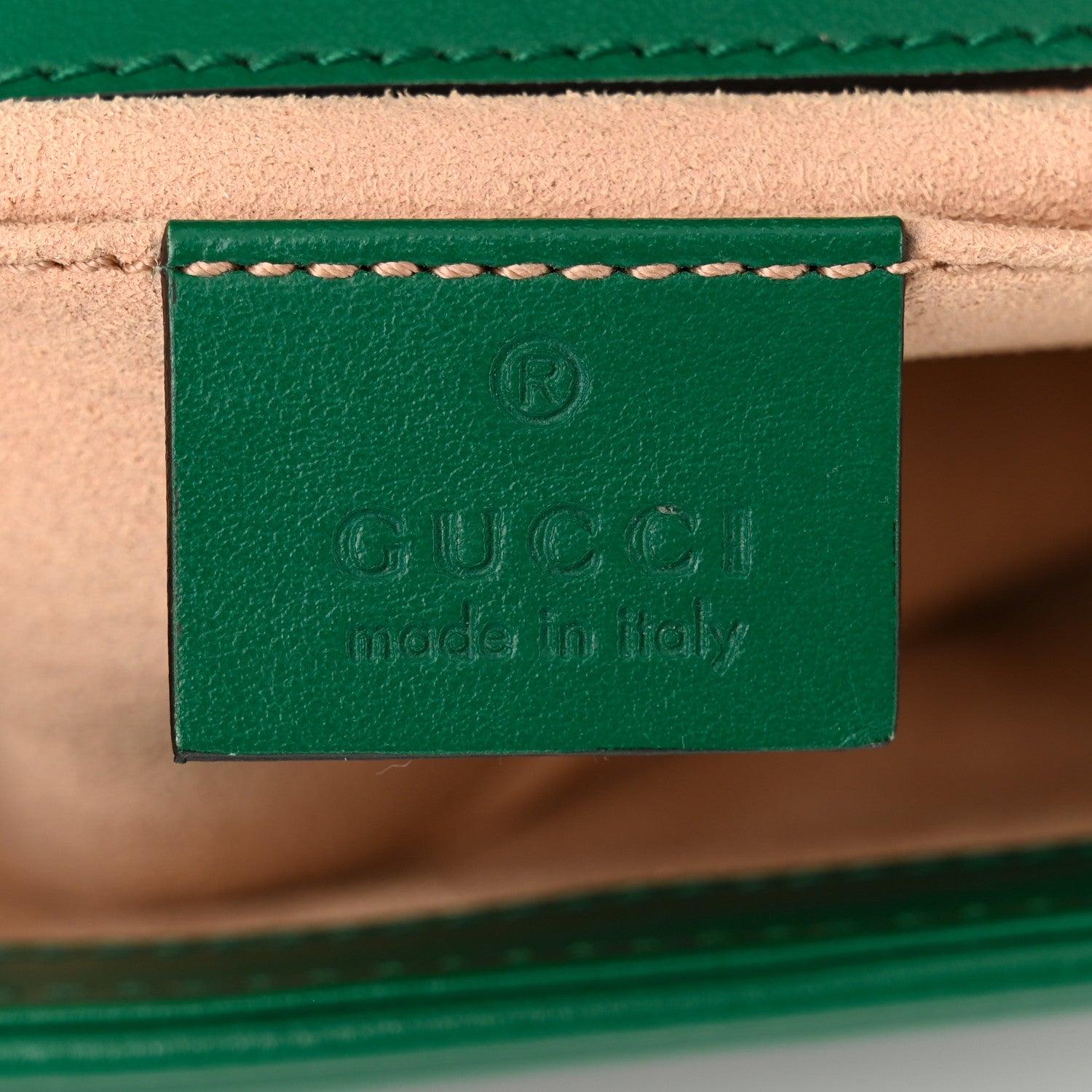 Gucci Calfskin Matelasse Mini GG Marmont Shoulder Bag Emerald Green 6 of 10