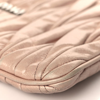 Miu Miu Nappa Matelasse Shine Shoulder Bag Pink 9 of 10