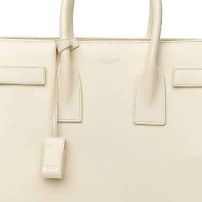 Saint Laurent Grained Calfskin Small Sac De Jour Dove White 7 of 9