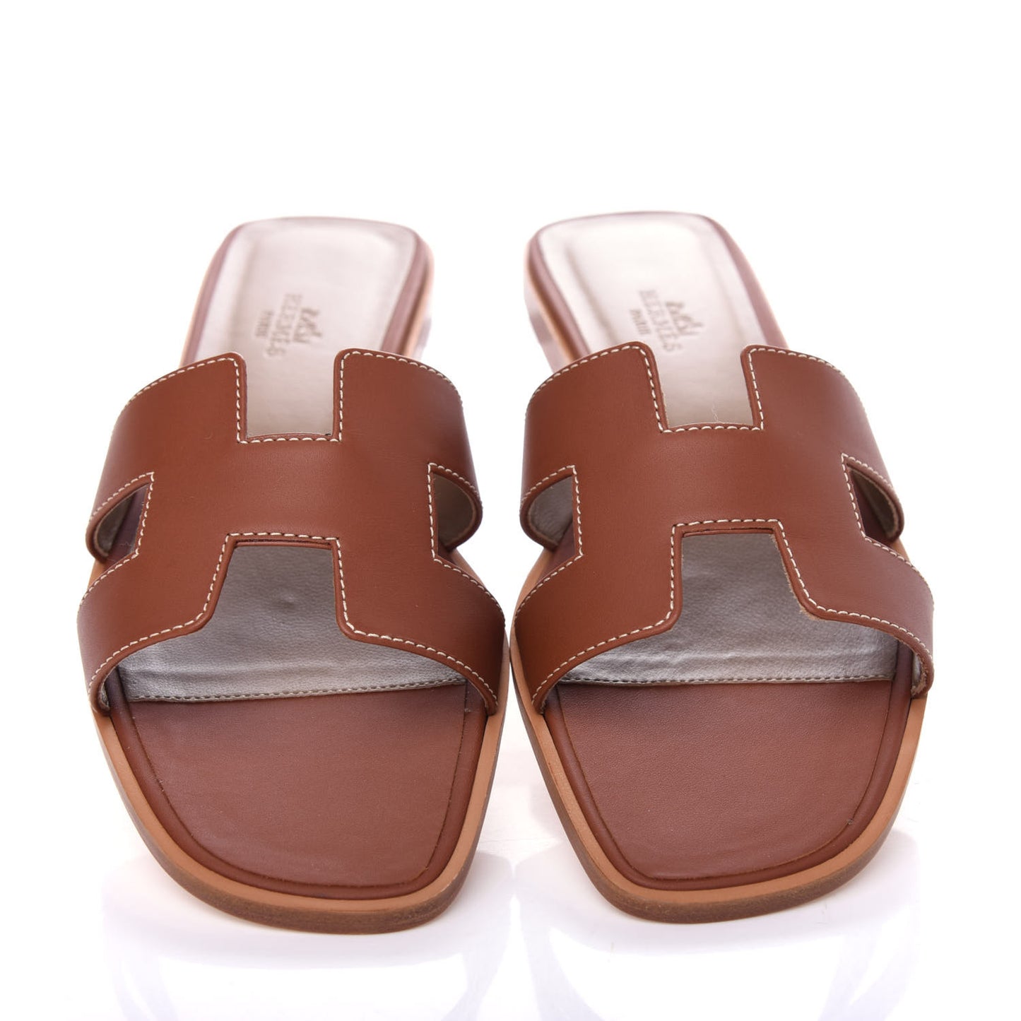 Box Calfskin Oran Sandals 39 Gold