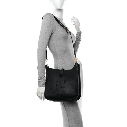 Hermes Taurillon Clemence Evelyne III PM Black 2 of 12