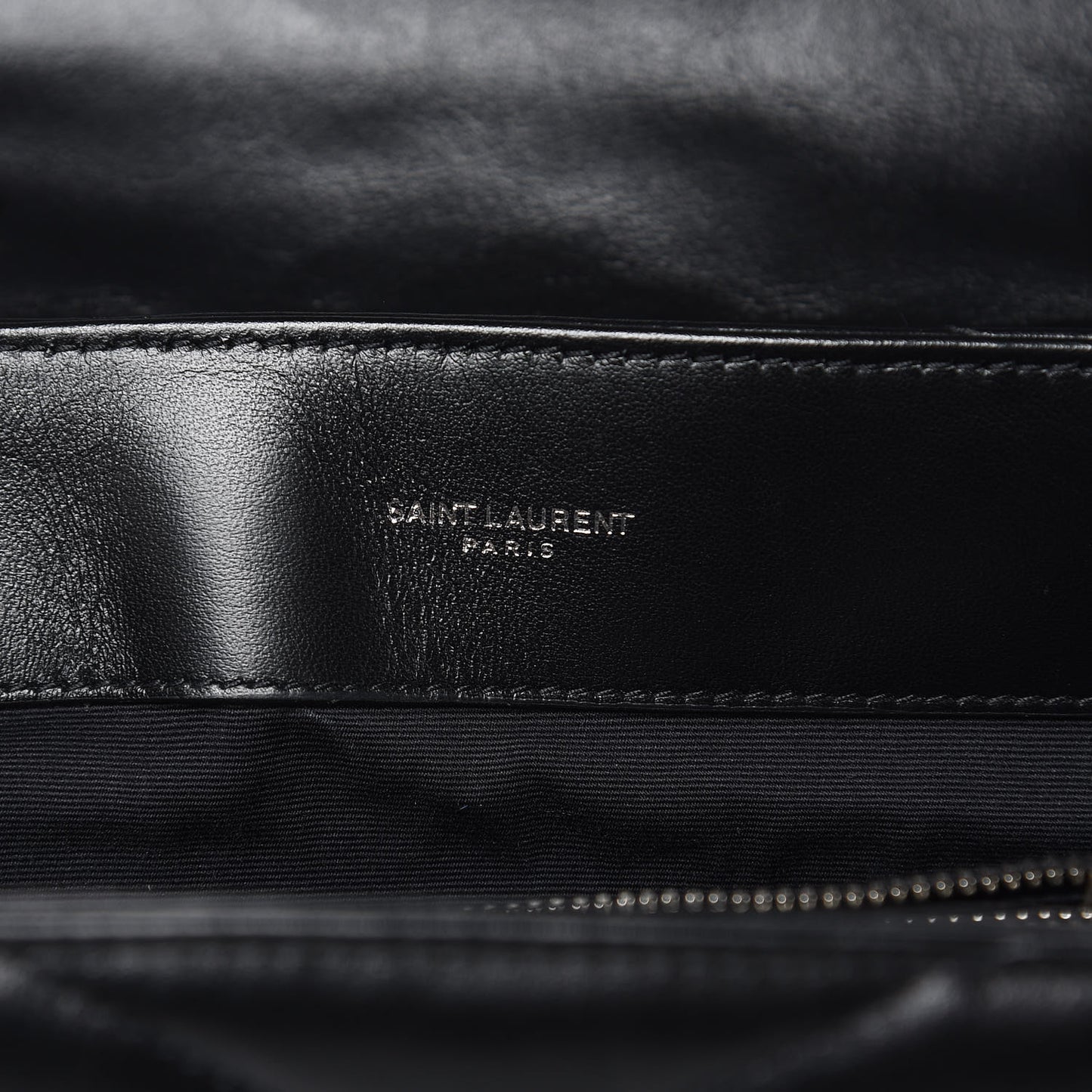 Calfskin Y Quilted Monogram Medium Loulou Satchel Black