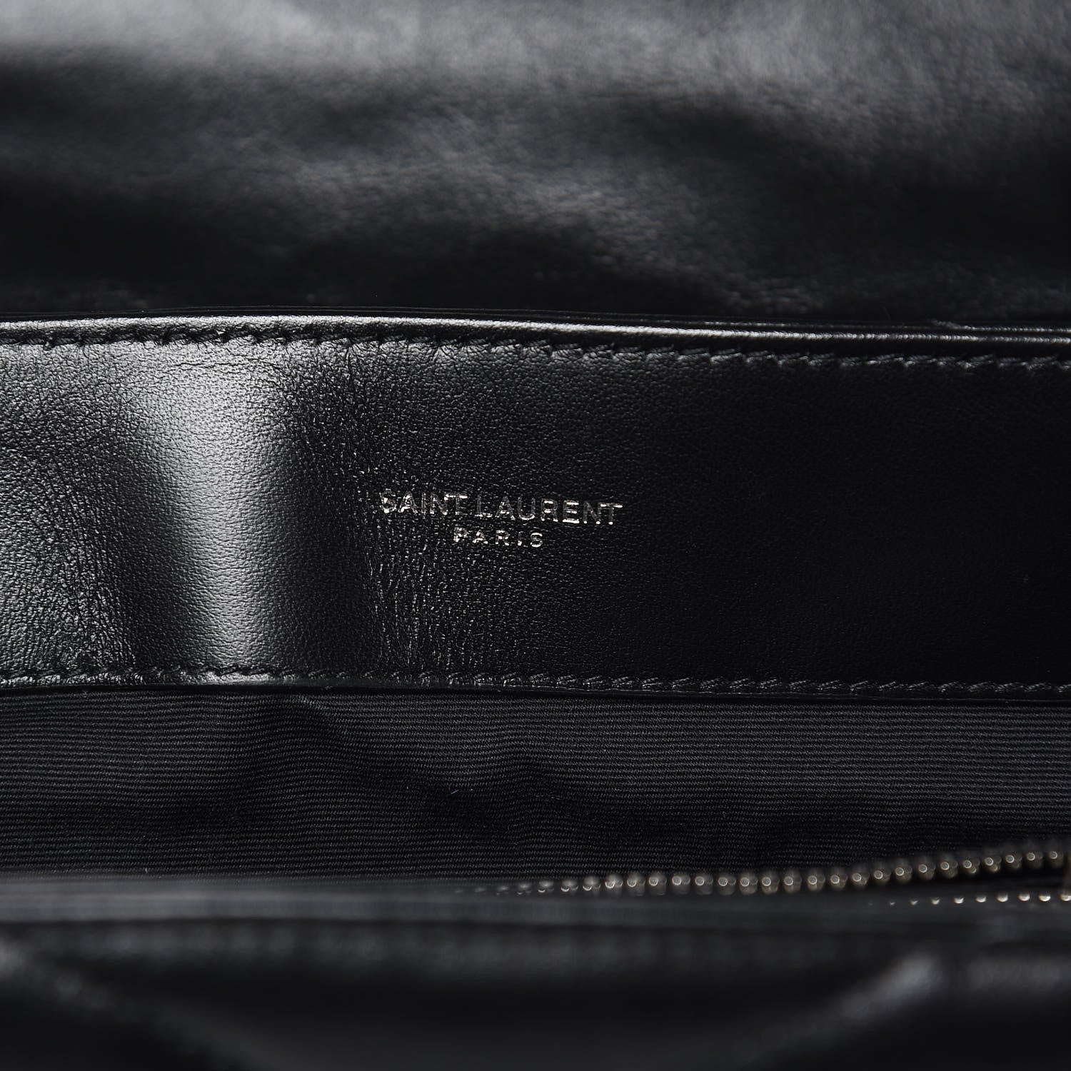 Saint Laurent Calfskin Y Quilted Monogram Medium Loulou Satchel Black 7 of 10