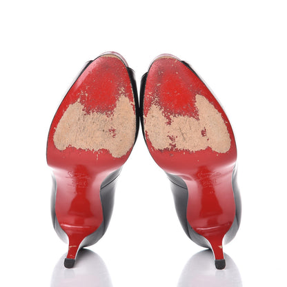 Christian Louboutin Kid Very Prive 120 Pumps 40 Black Red 7 of 12