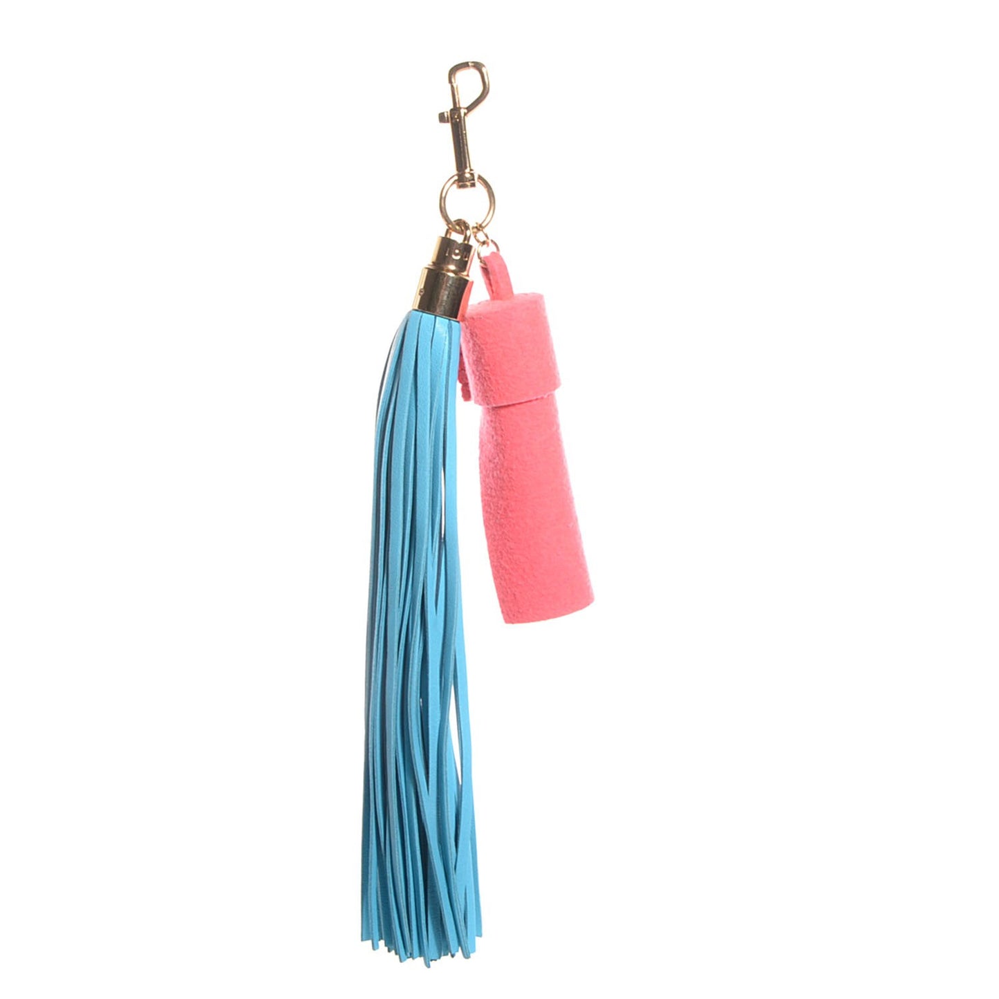 Rainbow Bag Charm Tassel Blue