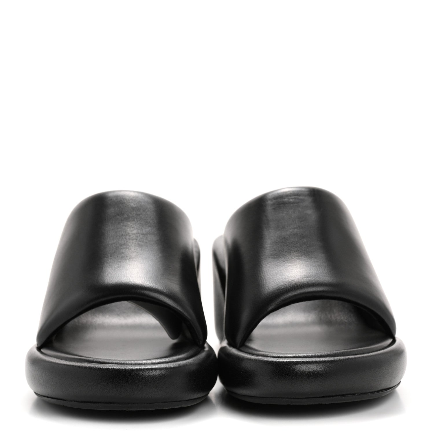 Balenciaga Smooth Nappa Logo Rise Wedge Sandals 36 Black 3 of 11