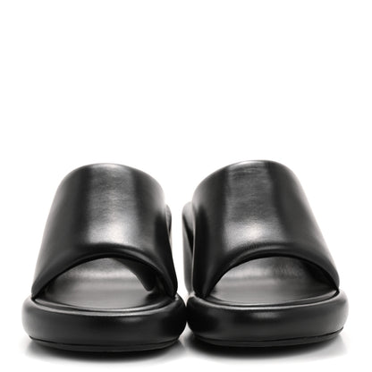 Balenciaga Smooth Nappa Logo Rise Wedge Sandals 36 Black 3 of 11