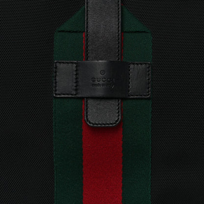 Gucci Techno Canvas Web Single Buckle Tote Black 8 of 12