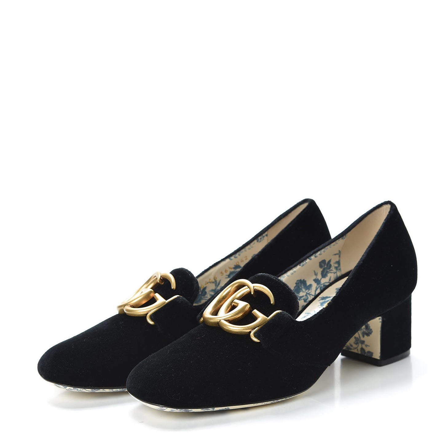 Softy Velvet GG Victoire 55mm Loafer Pumps 36.5 Black